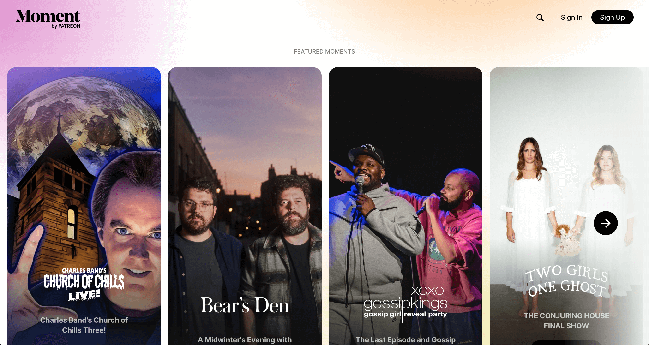 Moment — Ticketed Live Experience Platform